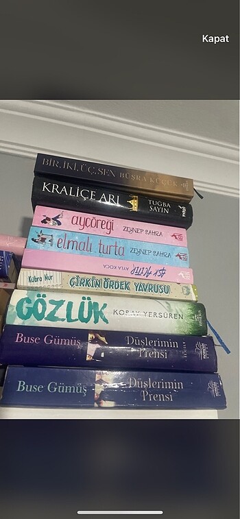 Çeşitli romanlar ayçöreği,elmalı turta,gözlük,deli kız kraliçe a