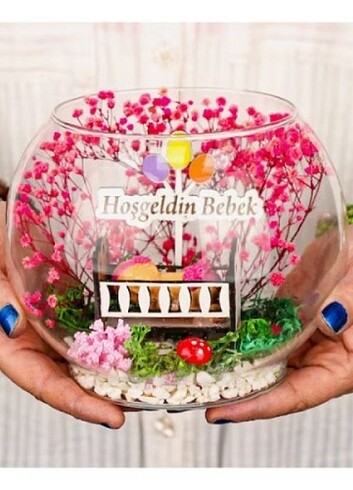 Hoşgeldin BeBeK hediyesi açık teraryum 