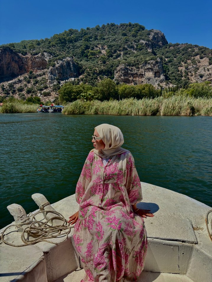 Pembe Bohem Uzun Salaş Elbise - Görsel 4