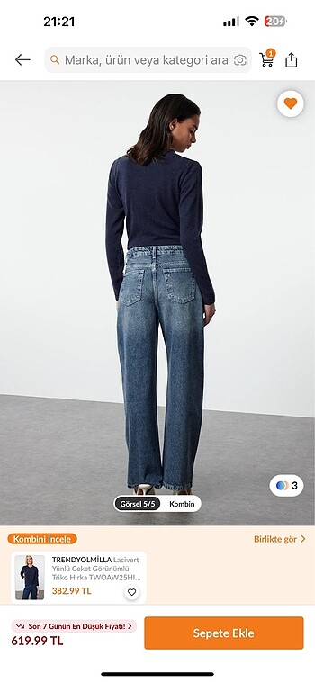 xs Beden trendyolmilla jean