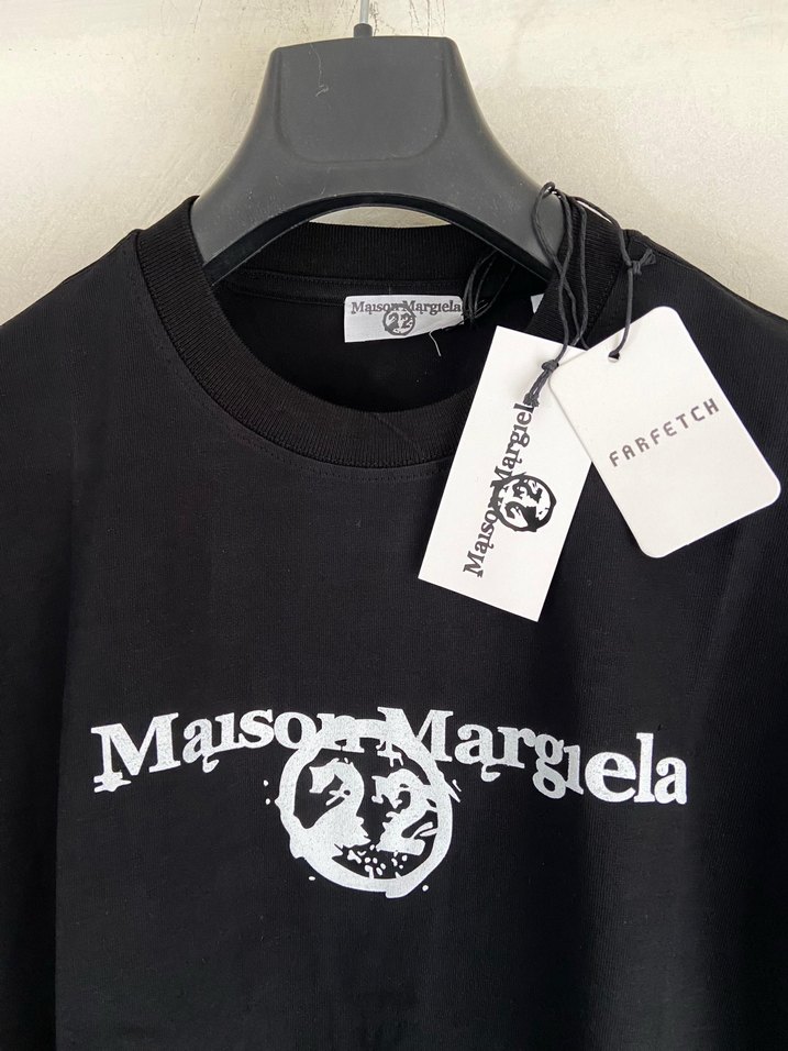 Maison Margiela Siyah Bisiklet Yaka Tişört — görsel 2/7