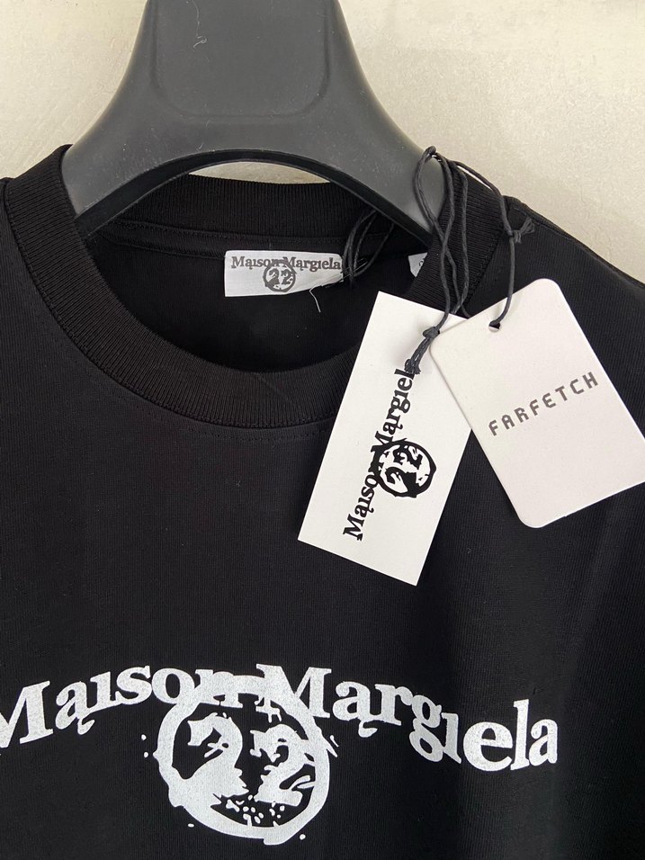 Maison Margiela Siyah Bisiklet Yaka Tişört — görsel 3/7