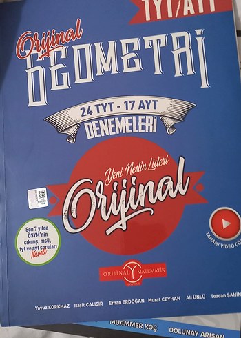 Orijinal Geometri 24 TYT-17 AYT Denemeleri