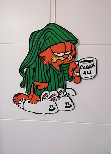 GARFIELD AHŞAP KAPI SÜSÜ