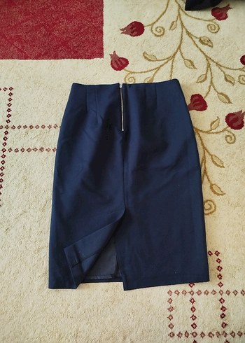 s Beden mavi Renk Lacivert Midi Kadın Kalem Etek