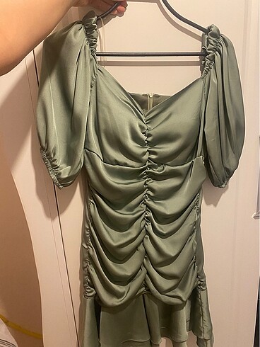 Zara Yeşil mini elbise ????