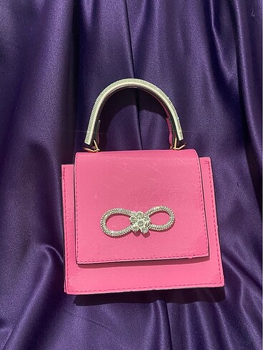 Taşlı Fiyonk Model Pembe Çanta ????