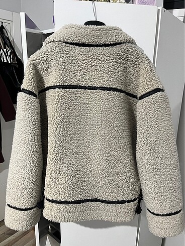 Zara Bej peluş mont oversize
