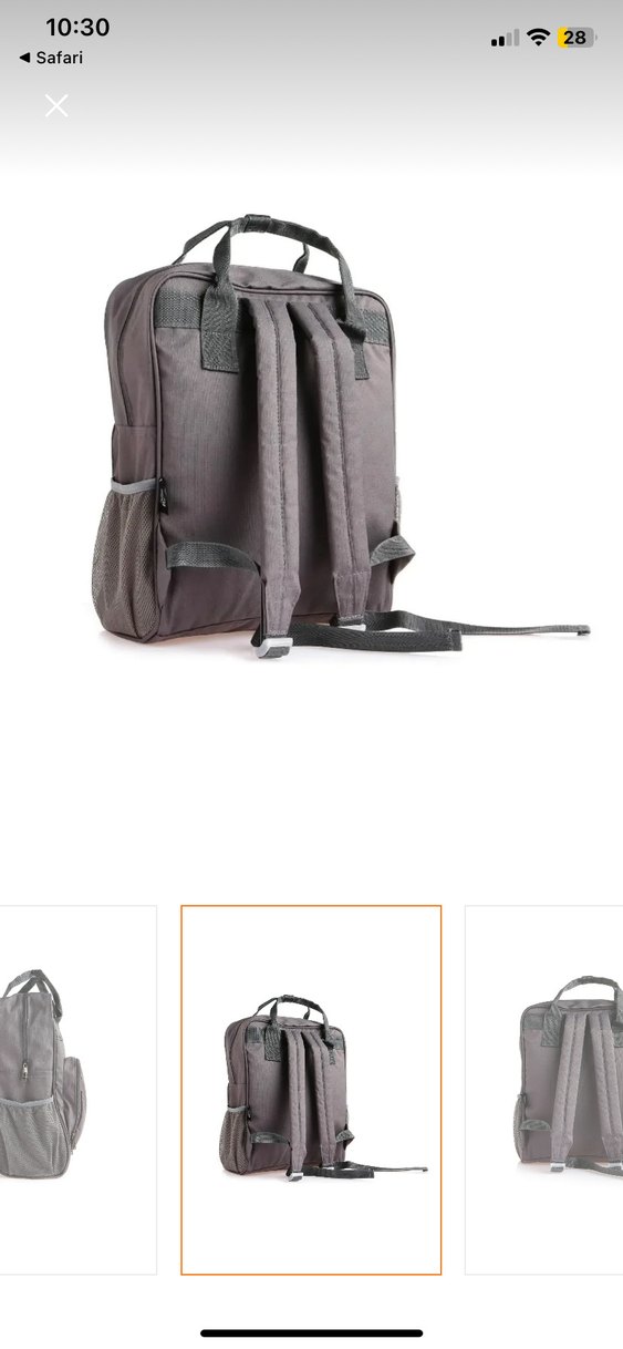 Gri Desensiz Anne Bebek Çantası - Görsel 3