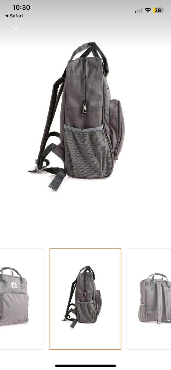 Gri Desensiz Anne Bebek Çantası - Görsel 2