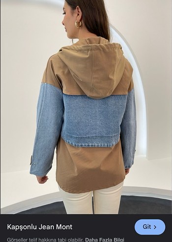 Şebnem Şahin Miss Rouge Bej Denim Detaylı Kadın Ceket - Görsel 3