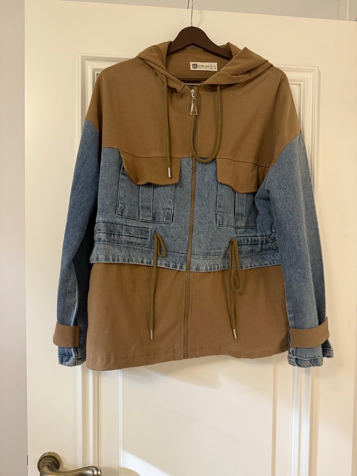 Şebnem Şahin Miss Rouge Bej Denim Detaylı Kadın Ceket - Görsel 4