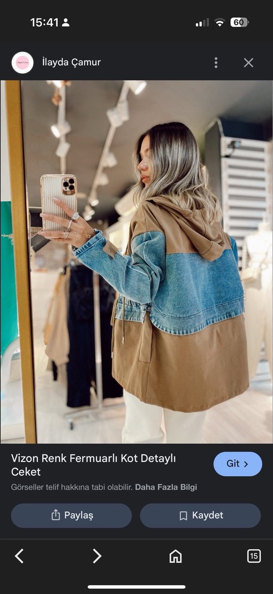 Şebnem Şahin Miss Rouge Bej Denim Detaylı Kadın Ceket - Görsel 2