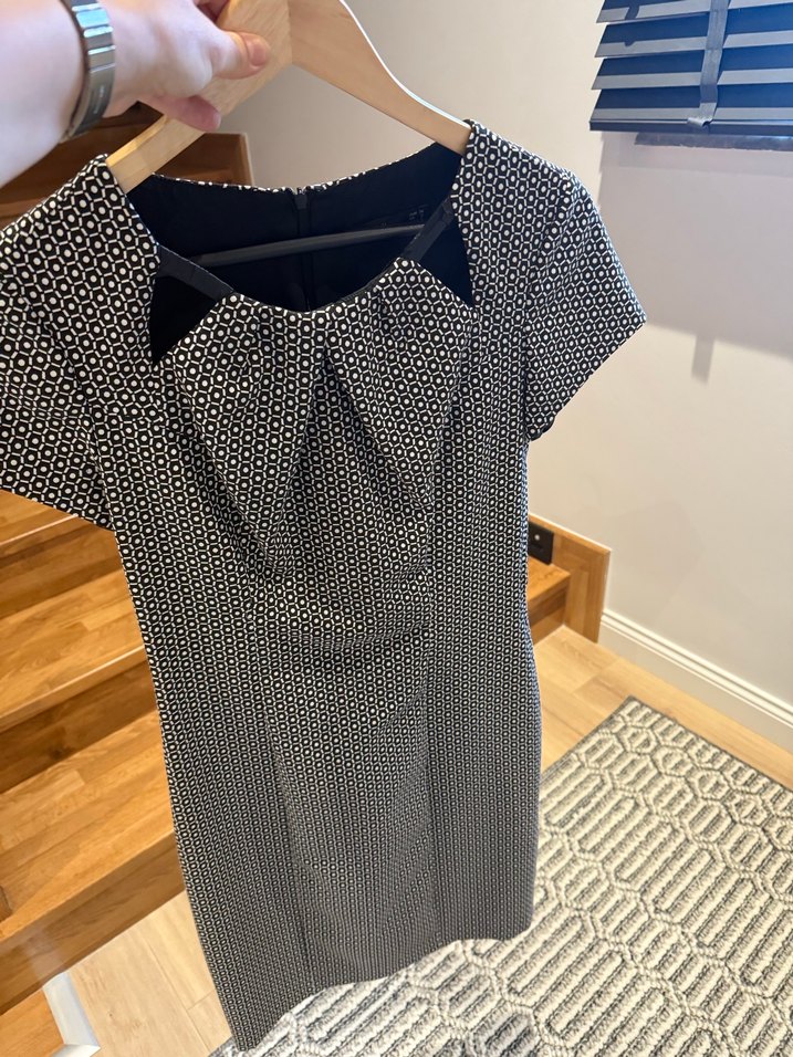 Herry V Yaka Kemerli Gri Midi Elbise - Görsel 4