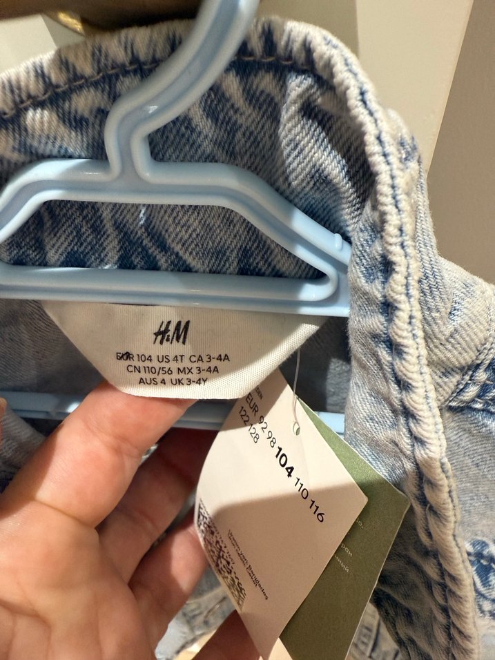 Kız Çocuk Mavi Batik Denim Ceket - Görsel 4