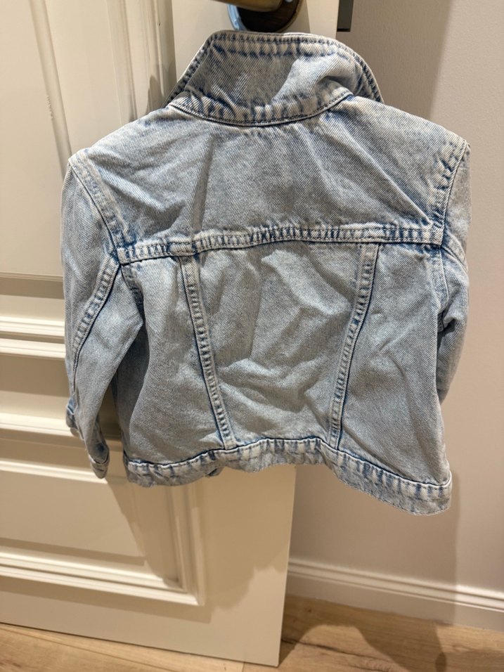 Kız Çocuk Mavi Batik Denim Ceket - Görsel 3