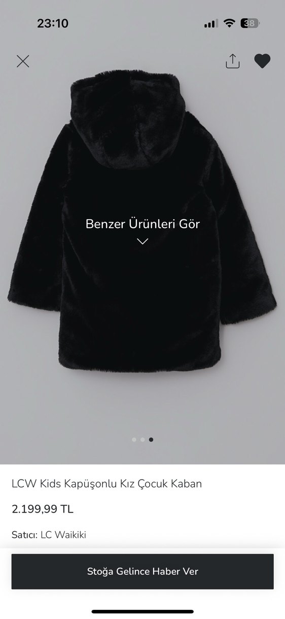 Lcw kız çocuk kürk kaban - Görsel 3