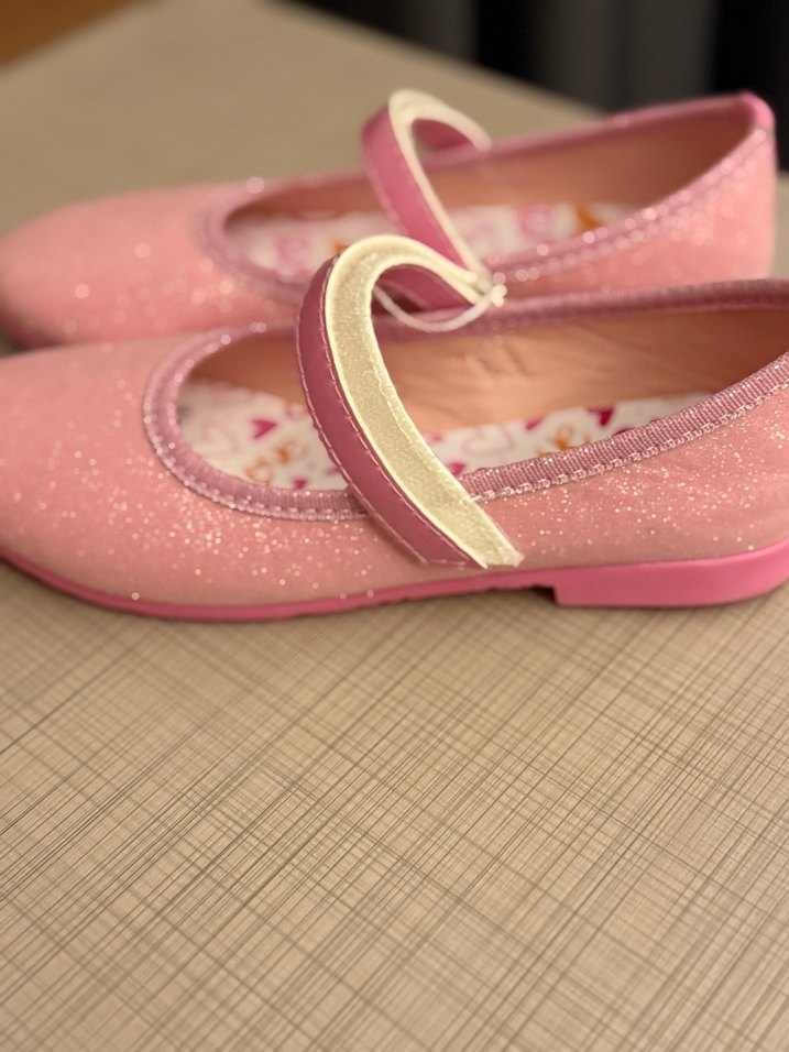 Pembe Simli Kız Çocuk Babet Ayakkabı - Görsel 2