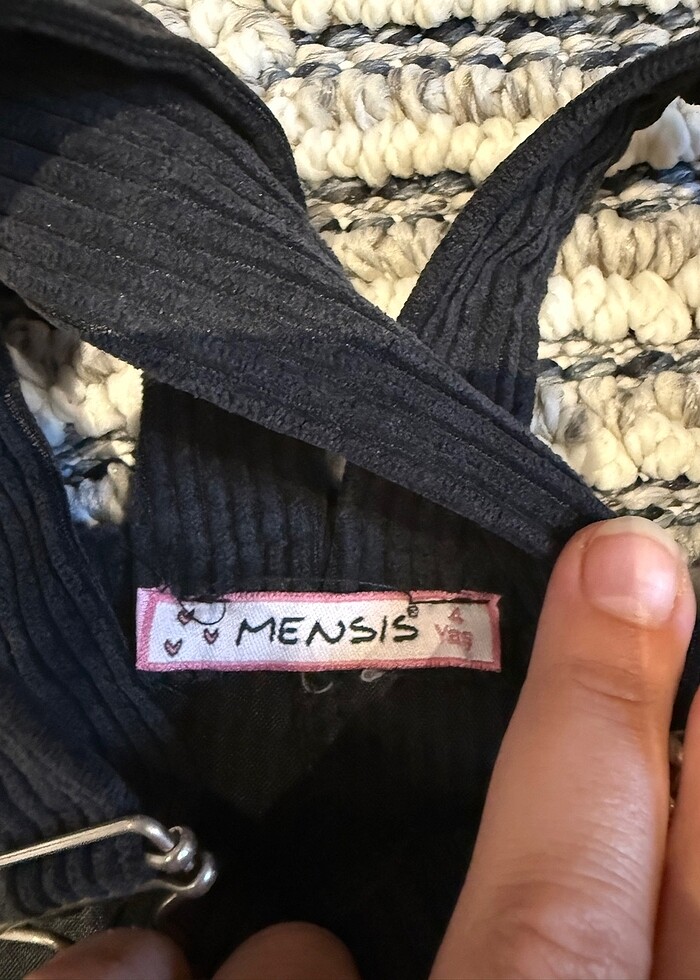 Kız çocuk kadife salopet elbise - Görsel 2