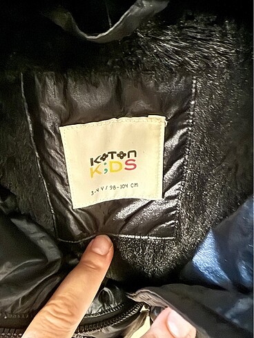 4 Yaş Beden siyah Renk Koton kız çocuk mont