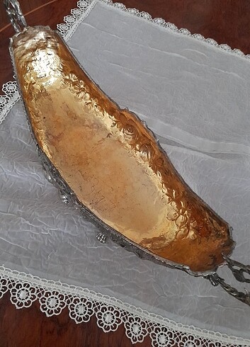 American Vintage Alman gümüşü gondol şekerlik