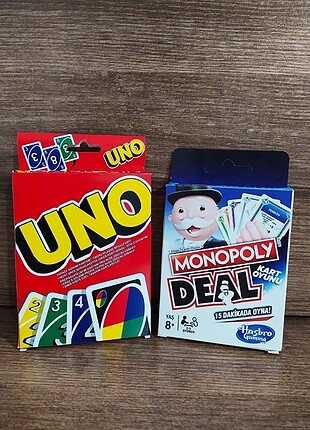 monopoly ve uno kart oyunu