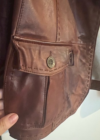 Derimod Como Model Kahverengi Deri Ceket - Görsel 4