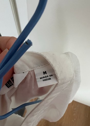 m Beden beyaz Renk Uniqlo Beyaz Nakışlı Bluz