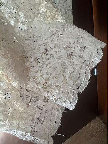xl Beden beyaz Renk Mango Suit Sırt Dekolteli Dantel Bluz