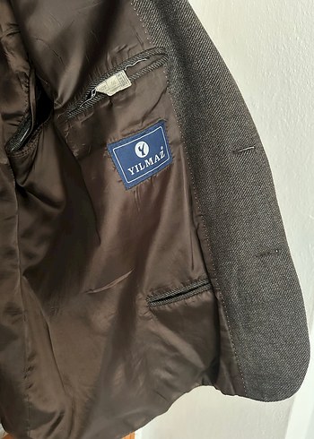 Kahverengi blazer ceket - Görsel 6