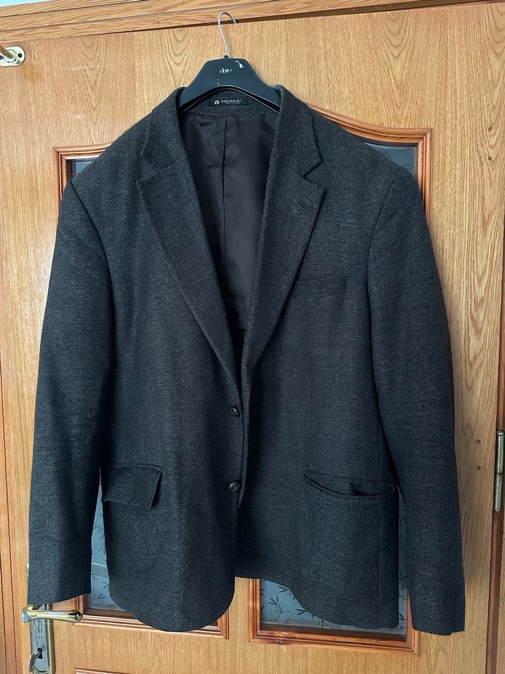 Kahverengi blazer ceket - Görsel 3