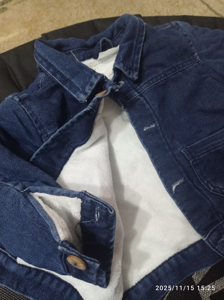 Ergee marka Koyu Mavi Kız, erkek Çocuk Kot Ceket - Görsel 5