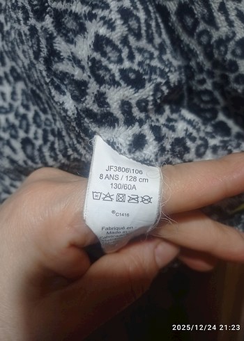 Gri Kapüşonlu Uzun Kollu cocuk Ceket - Görsel 5