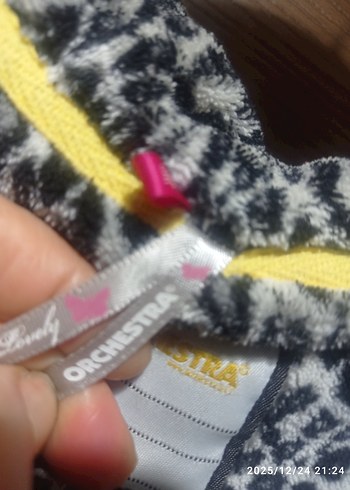 Gri Kapüşonlu Uzun Kollu cocuk Ceket - Görsel 3