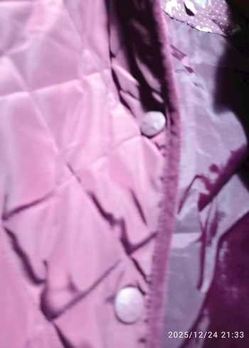 Mor Düğmeli Kız ve erkek Çocuk Montu unisex - Görsel 7