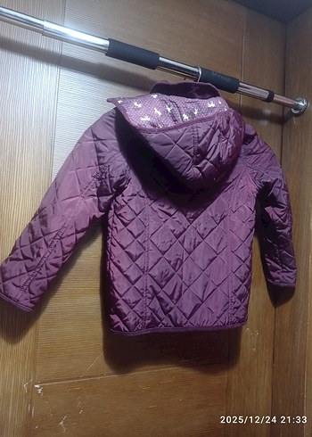 Mor Düğmeli Kız ve erkek Çocuk Montu unisex - Görsel 6