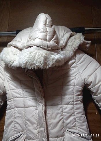 mayoral Bej Uzun Fermuarlı cocuk Mont uzun mont - Görsel 3