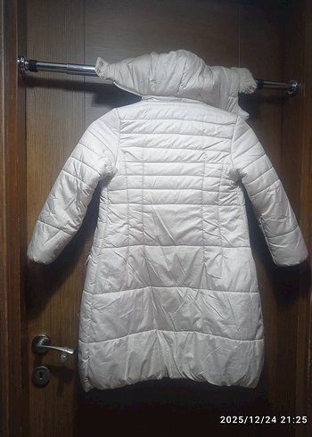 mayoral Bej Uzun Fermuarlı cocuk Mont uzun mont - Görsel 7