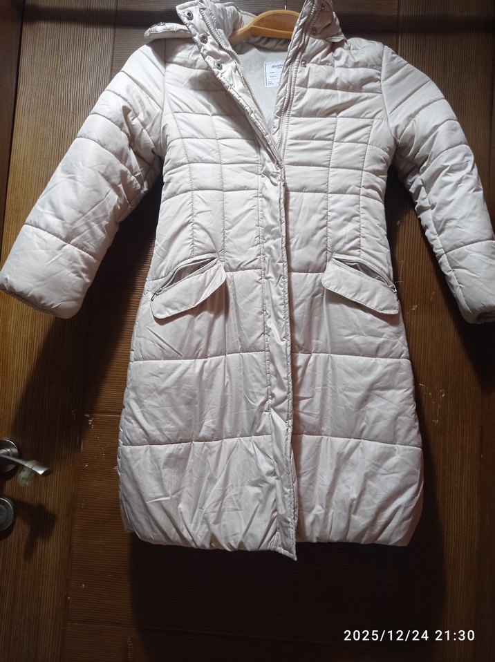 mayoral Bej Uzun Fermuarlı cocuk Mont uzun mont - Görsel 2