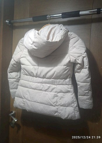 Krem Kışlık Mont kiz çocuk mont 9 yaş mont - Görsel 6