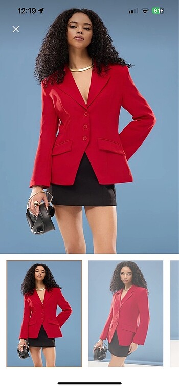 Kırmızı blazer ceket