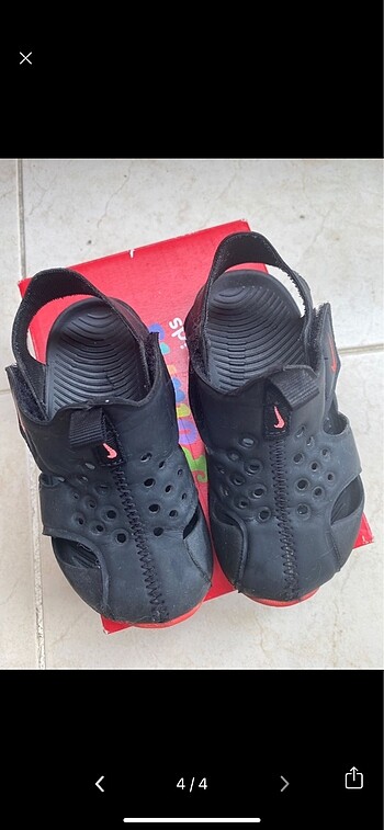 25 Beden siyah Renk Nike bebek sandalet