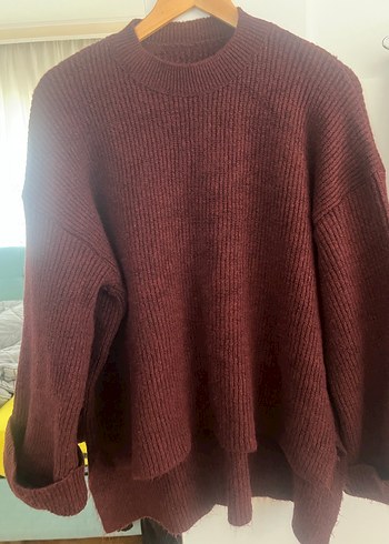 Bordo Kadın Triko Süet Salaş takım - Görsel 4