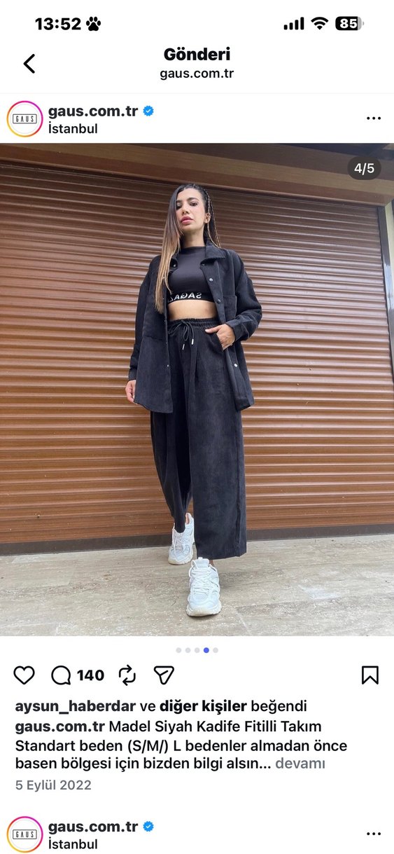 Kadife ikili takım - Görsel 2