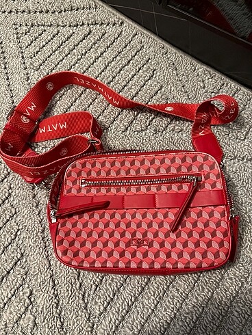 Matmazel Matmazel kırmızı monogram desen çanta