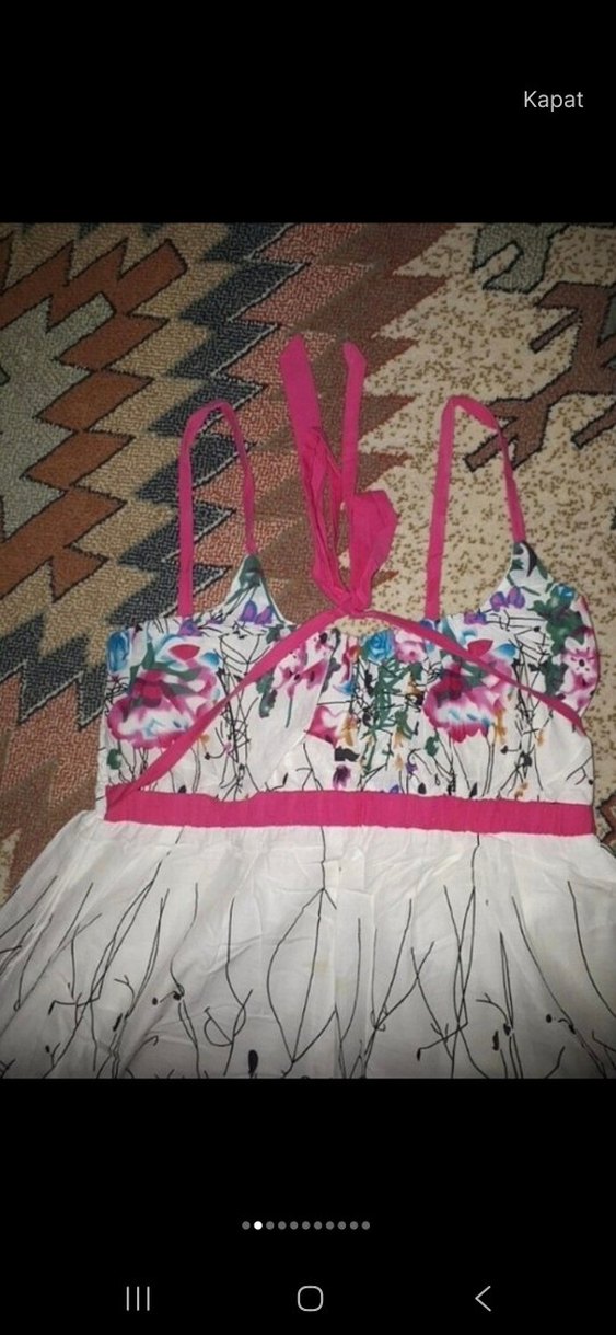 Çiçek Desenli Bohem Kadın Elbise - Görsel 5