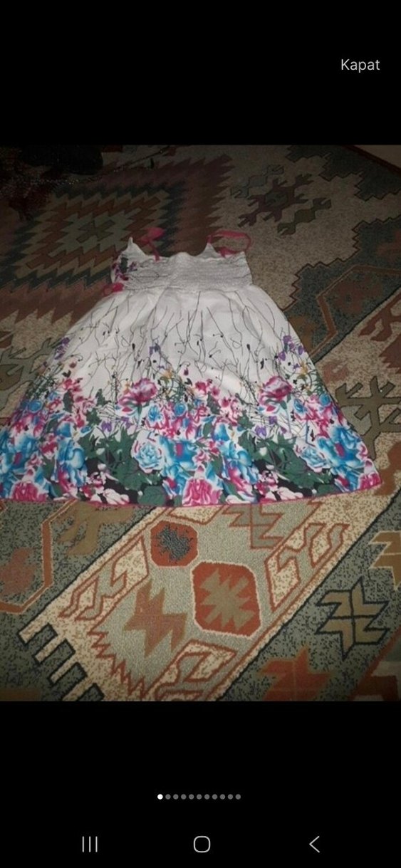 Çiçek Desenli Bohem Kadın Elbise - Görsel 2