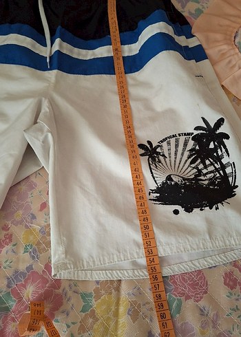 Beyaz Baskılı Erkek Midi Mayo - Görsel 6