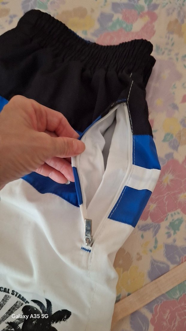 Beyaz Baskılı Erkek Midi Mayo - Görsel 3