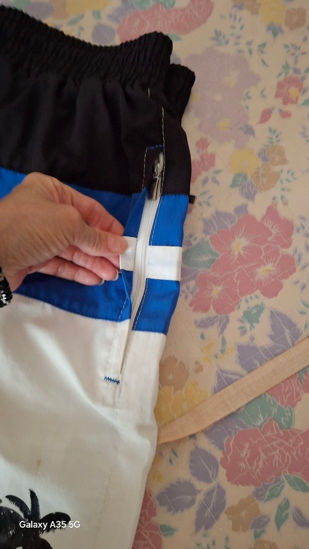 Beyaz Baskılı Erkek Midi Mayo - Görsel 4